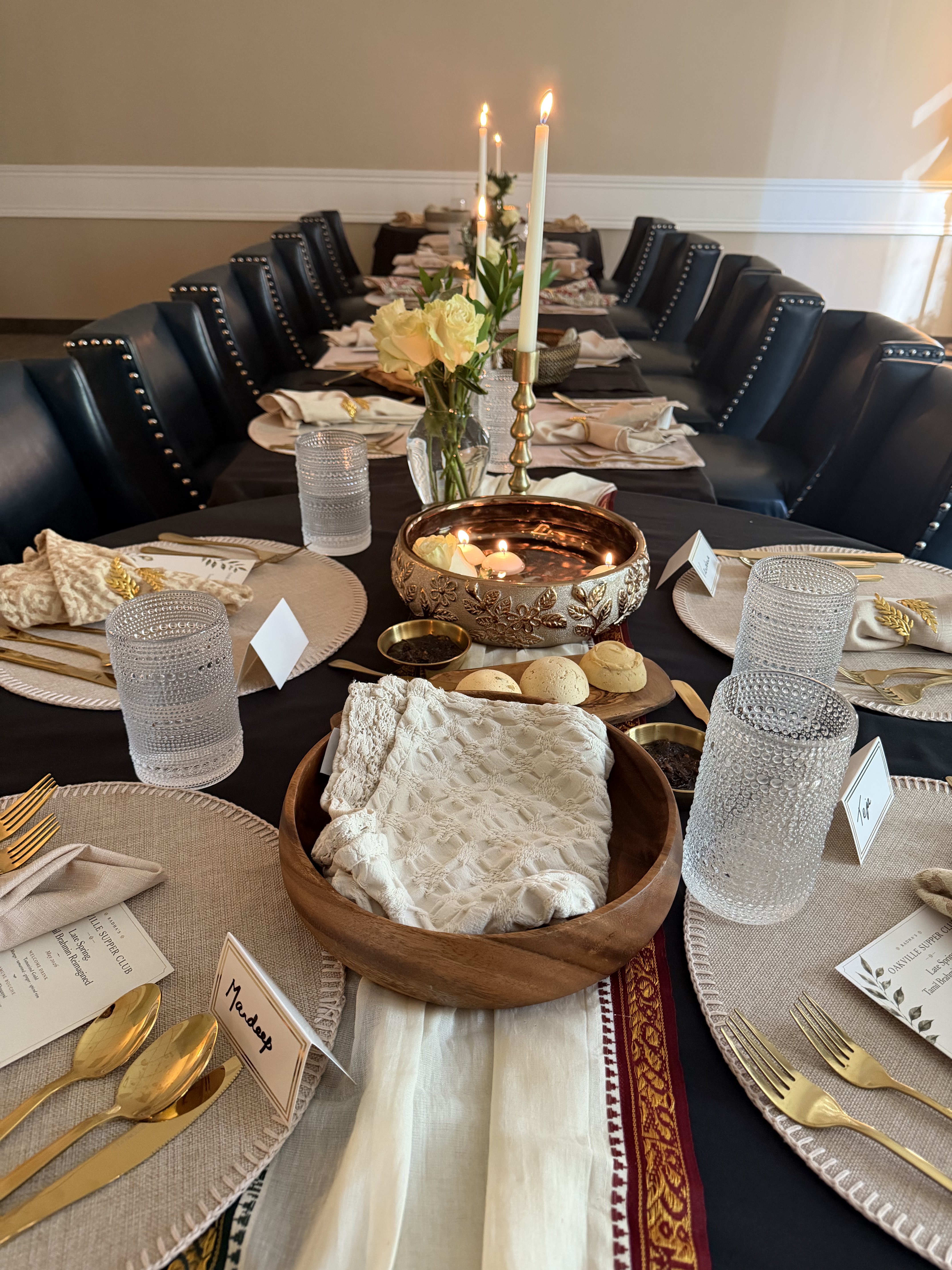 Oakville Supper Club intimate dinner table